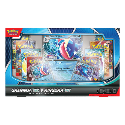 Pokemon TCG - Scarlet &amp; Violet - Greninja ex &amp; Kingdra ex Special Collection Box