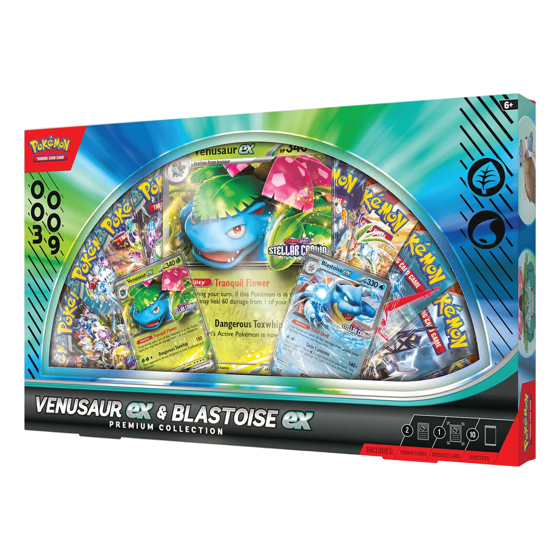 Pokemon TCG - Scarlet &amp; Violet - Venusaur ex &amp; Blastoise ex Premium Collection Box