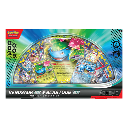 Pokemon TCG - Scarlet &amp; Violet - Venusaur ex &amp; Blastoise ex Premium Collection Box