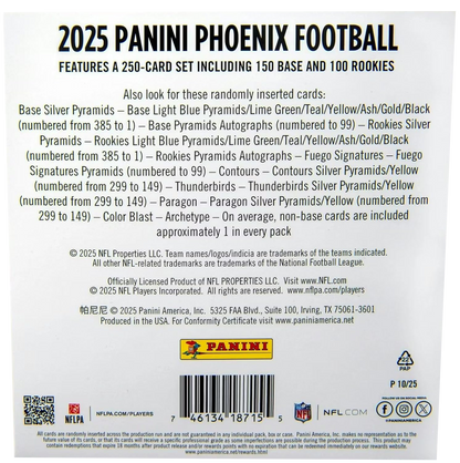 Panini - 2025 Phoenix American Football (NFL) - Mega Box
