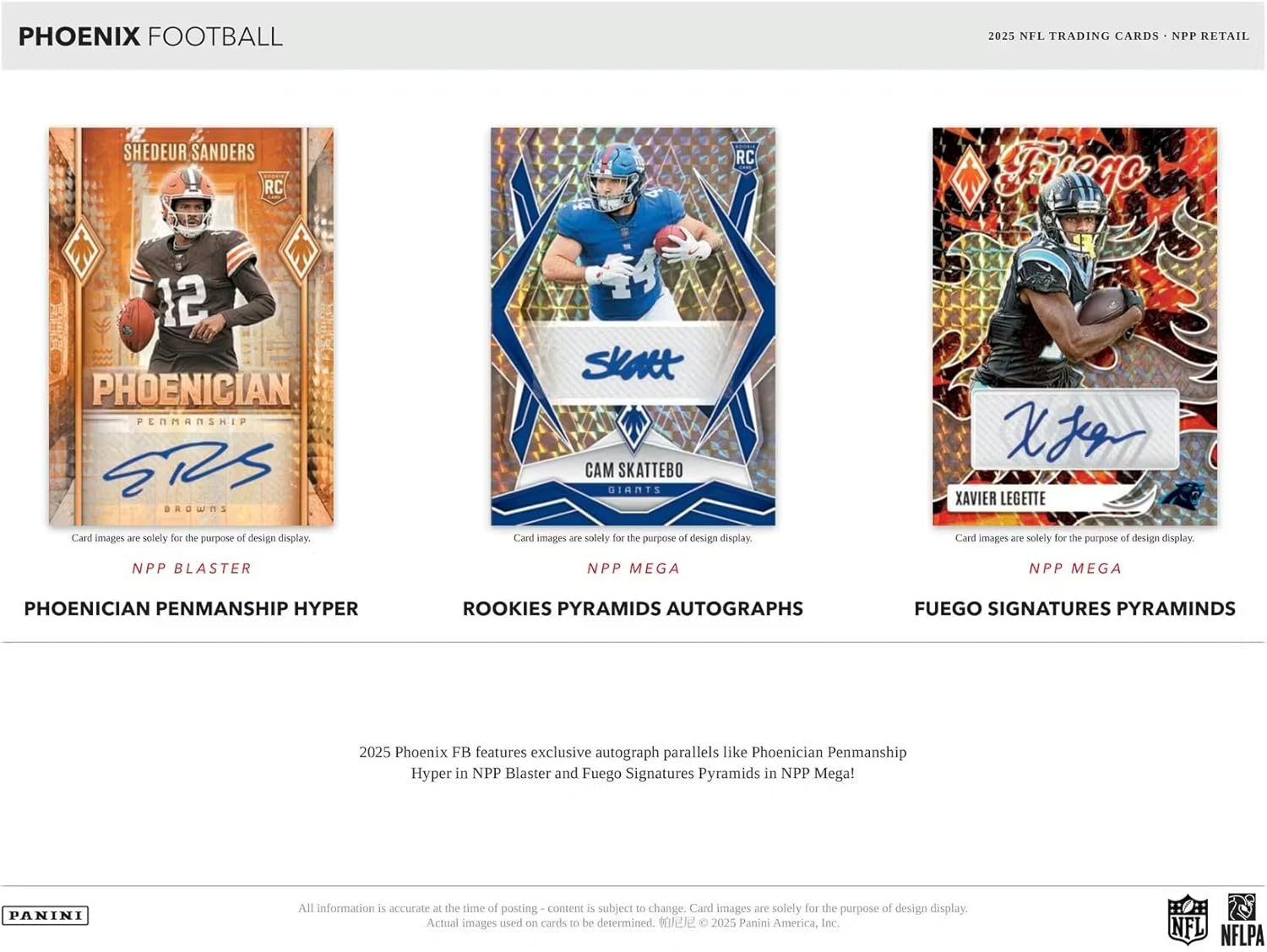 Panini - 2025 Phoenix American Football (NFL) - Mega Box