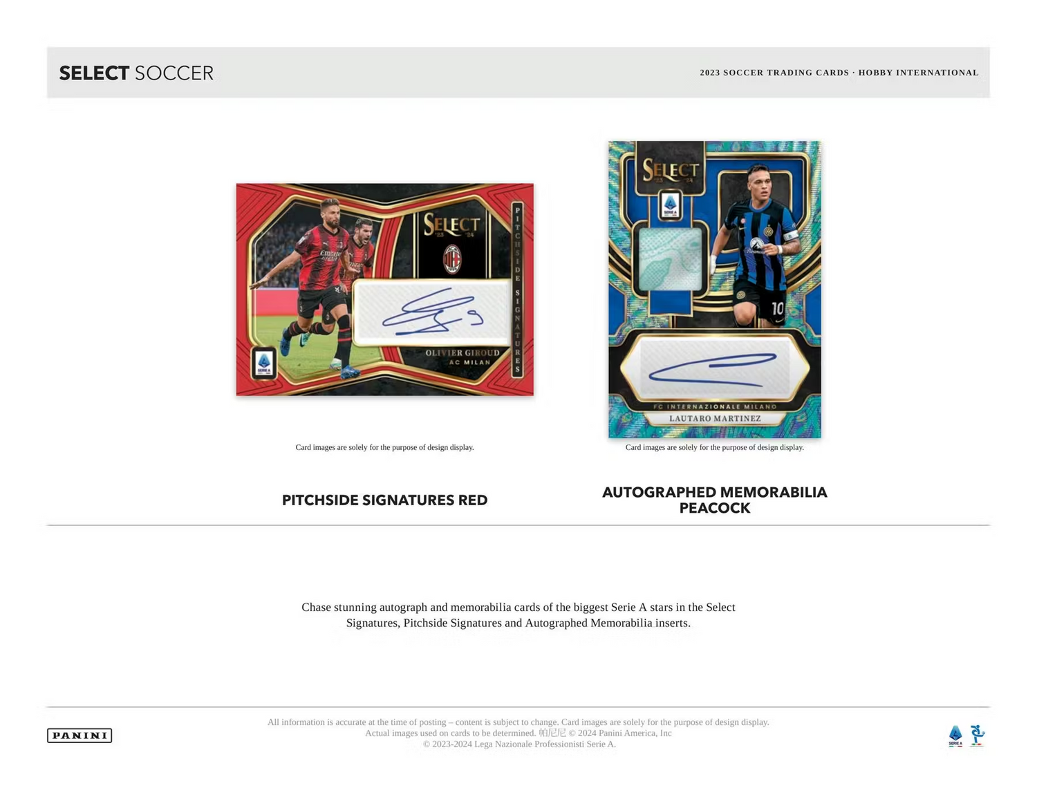 Panini - 2023/24 Select Serie A Football (Soccer) - International Hobby Box