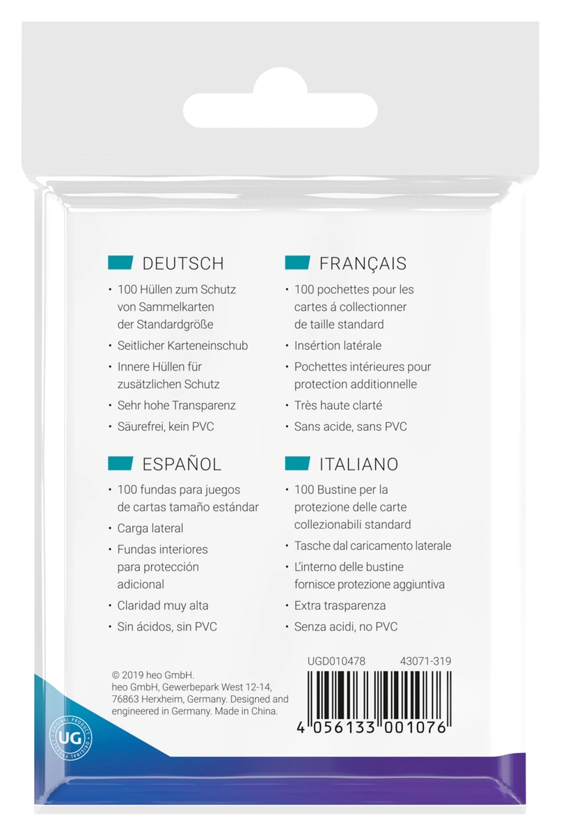 Ultimate Guard - Precise-Fit Sleeves - Standard Size - Side-Loading - 100pk