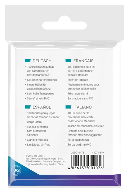 Ultimate Guard - Precise-Fit Sleeves - Standard Size - Side-Loading - 100pk