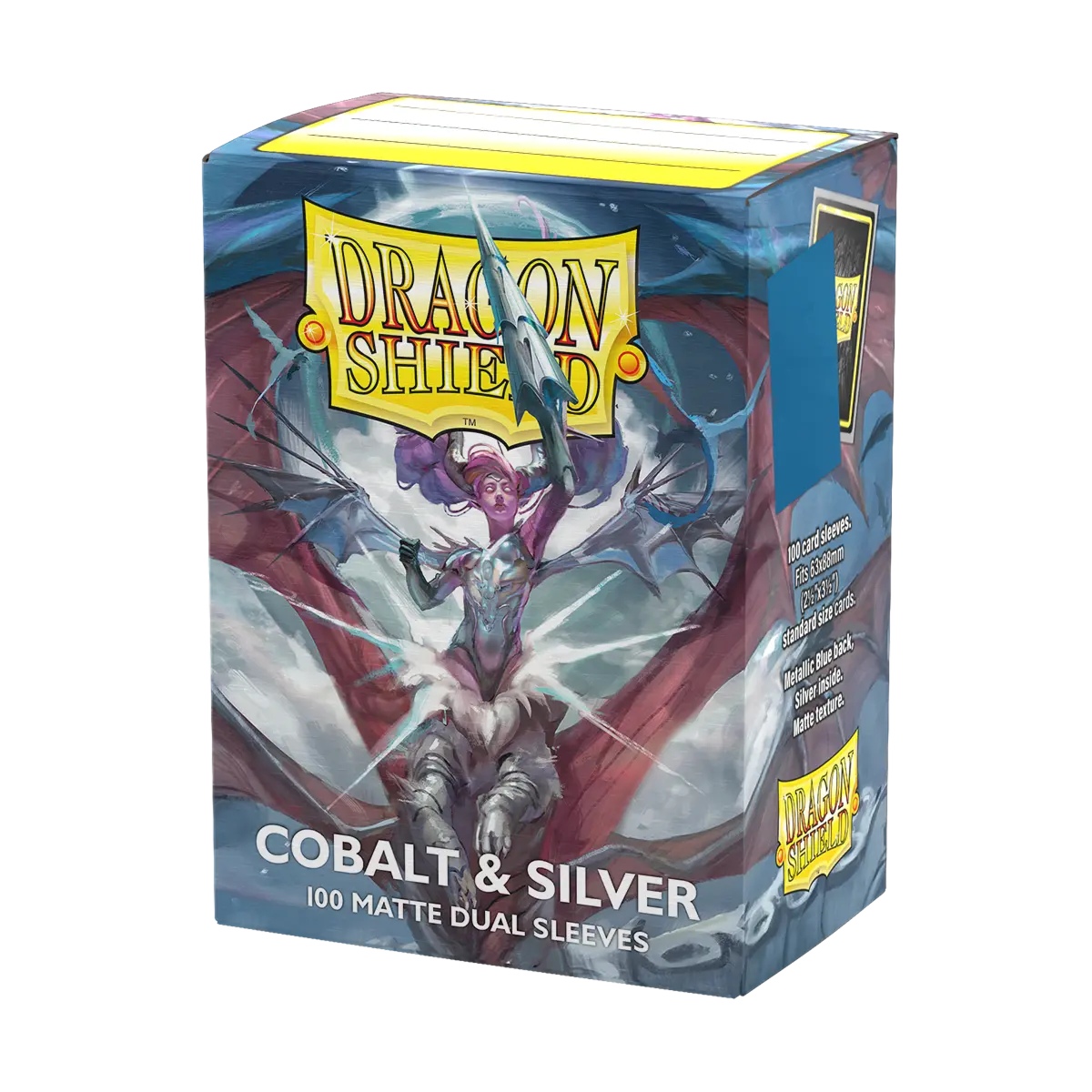 Dragon Shield - Dual Matte Sleeves - Standard Size - 100pk - Cobalt &amp; Silver Special Edition