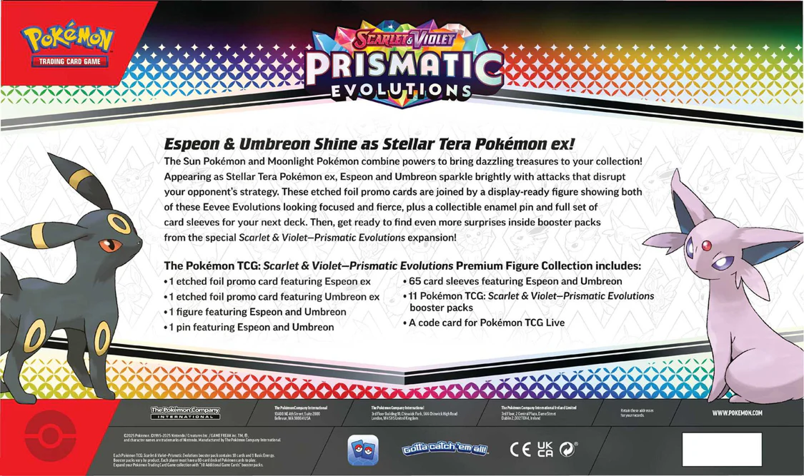 Pokemon TCG - Scarlet &amp; Violet - Prismatic Evolutions - Premium Figure Collection Box