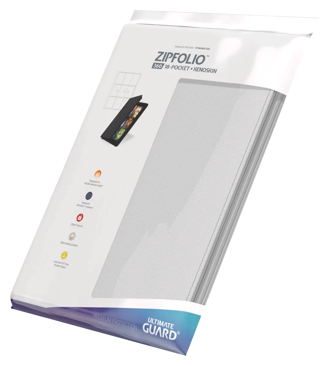 Ultimate Guard - Zipfolio 360 XenoSkin - 18-Pocket Portfolio - White