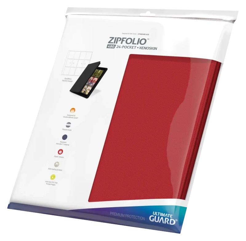 Ultimate Guard - Zipfolio 480 XenoSkin - 24-Pocket Portfolio - Red