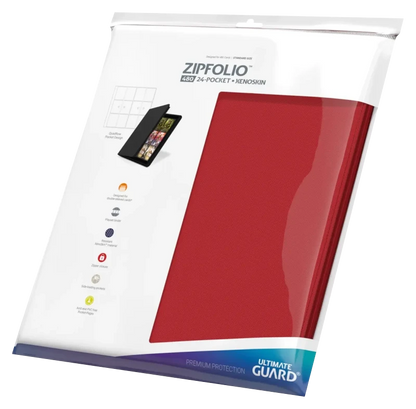 Ultimate Guard - Zipfolio 480 XenoSkin - 24-Pocket Portfolio - Red