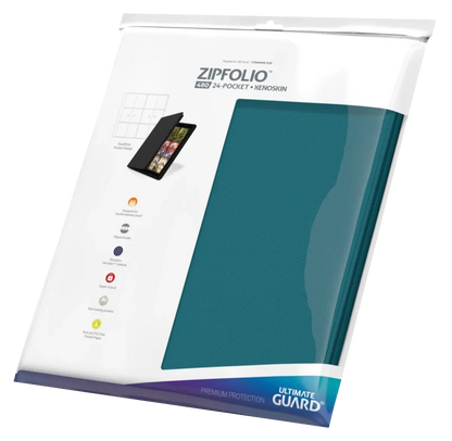 Ultimate Guard - Zipfolio 480 XenoSkin - 24-Pocket Portfolio - Petrol Blue