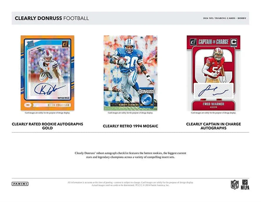 Panini - 2024 Clearly Donruss American Football (NFL) - Hobby Box
