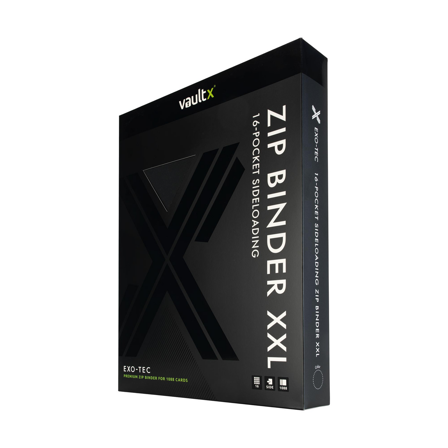 Vault X - 16-Pocket Exo-Tec® XXL Zip Binder - Black