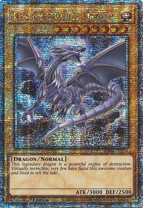 Blue-Eyes White Dragon (8th Art) (Quarter Century Secret Rare) (RA04-EN108)