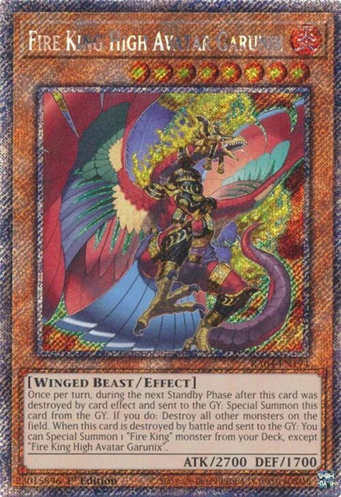 Fire King High Avatar Garunix (Platinum Secret Rare) (RA04-EN194)